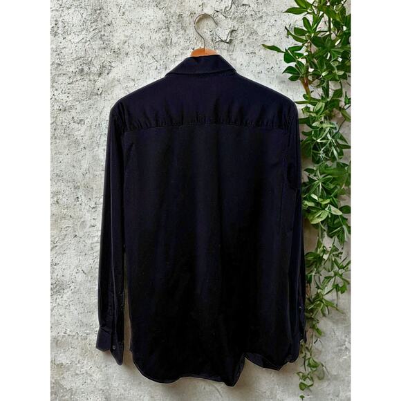 Bugatchi OoohCotton Tech Shirt Mens M Black 8-Way Stretch Long Sleeve Button Up - Picture 7 of 7